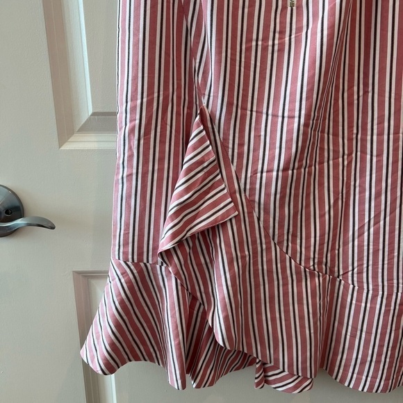 Ted Baker Corn Layered Striped Ruffle Hem Midi Pencil Skirt NWT - Picture 13 of 16